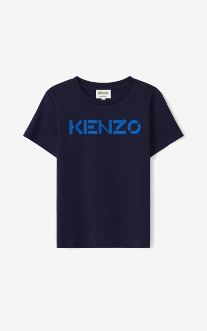 Kenzo Kids Kenzo Logo T-shirt Navy Blue